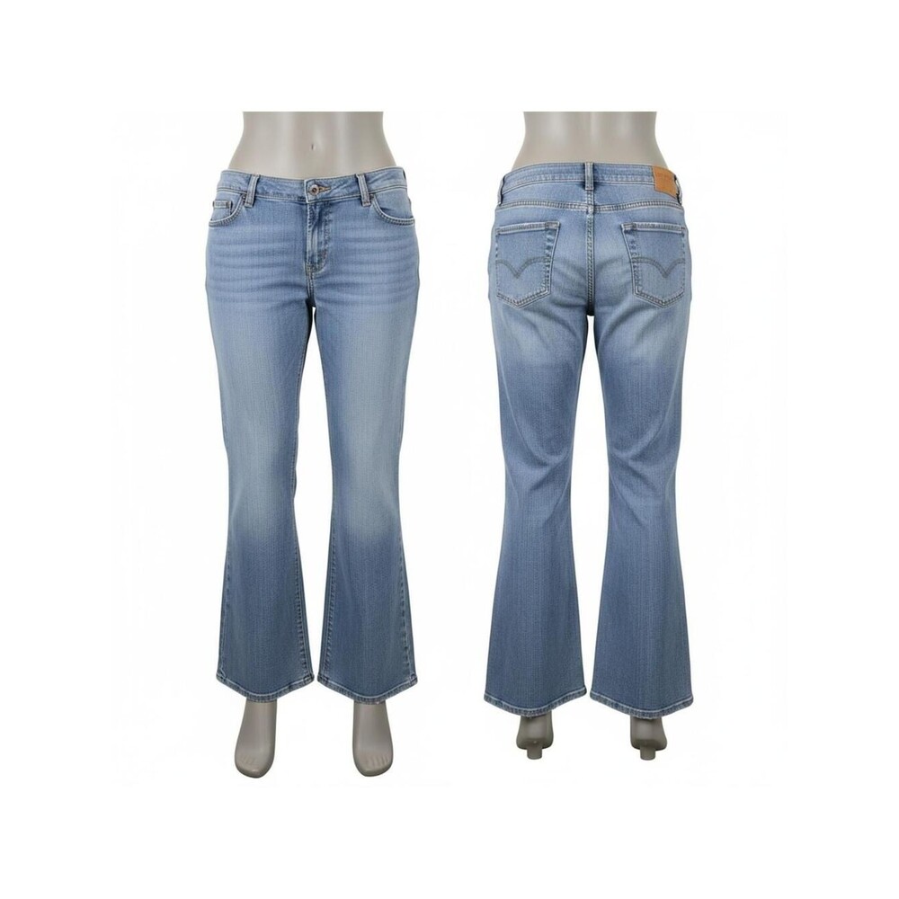 Mossimo Womens Size 17 Light Wash Bootcut Jeans Denim Cotton Blend